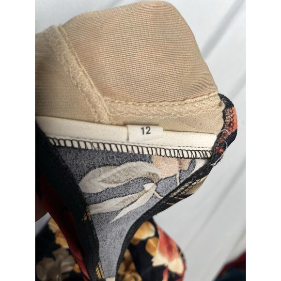 South Point Jantzen 2 Piece Swimsuit Bra Top Skort Tropical Floral Print Size 12 - Picture 5 of 7